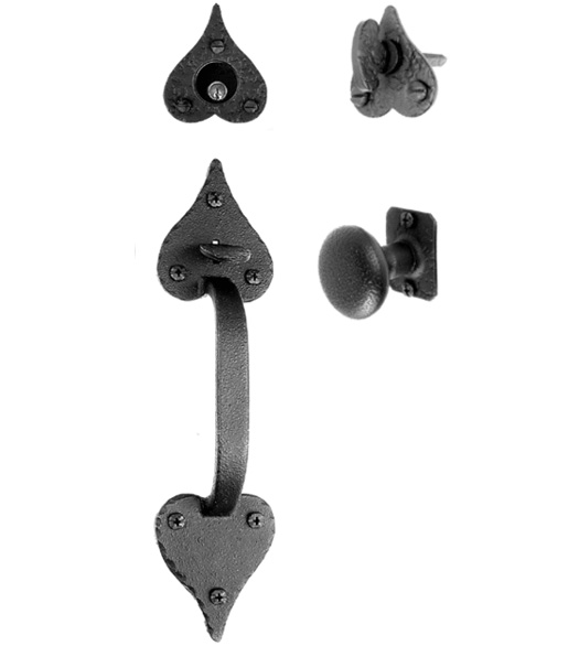 Heart Tip Mortise Handleset With Knob