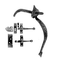 Heart Rim Latch for Interior and Exterior Doors, Acorn RUEBR