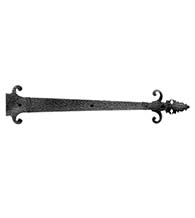 28 Inch Fancy Tip Warwick Iron Dummy Strap Hinge, Acorn WIFBP