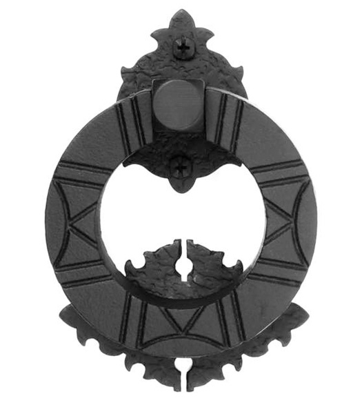 Black Warwick Iron Ring Door Knocker