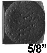 5/8 Inch Black Iron Forged Square Flat Clavos, Acorn CL5BP