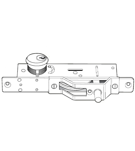 Store Front Door Bottom Rail Lock
