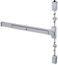 Grade 1 Satin Chrome Vertical Rod Exit Device For 38 - 48 Inch Door , PDQ 4200V-A626