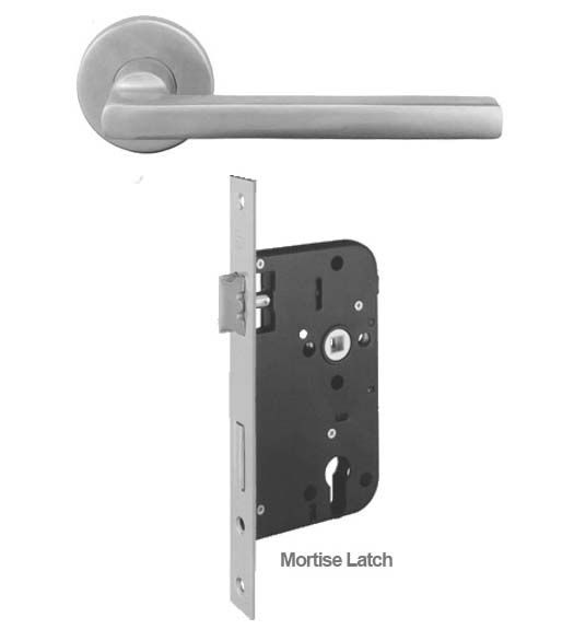 European Mortise Round Rose Levers
