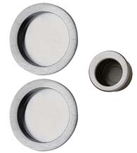 Contemporary Round Pocket Door Passage Set, Reguitti SDK091PA