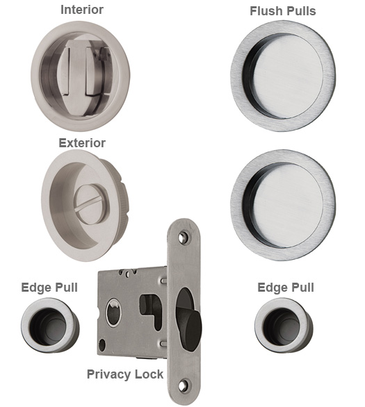 Double Pocket Door Lock Set
