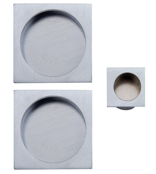 Modern Square Pocket Door Pull Set