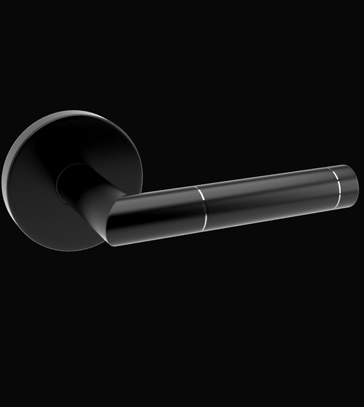 Black Modern Samurai Door Lever