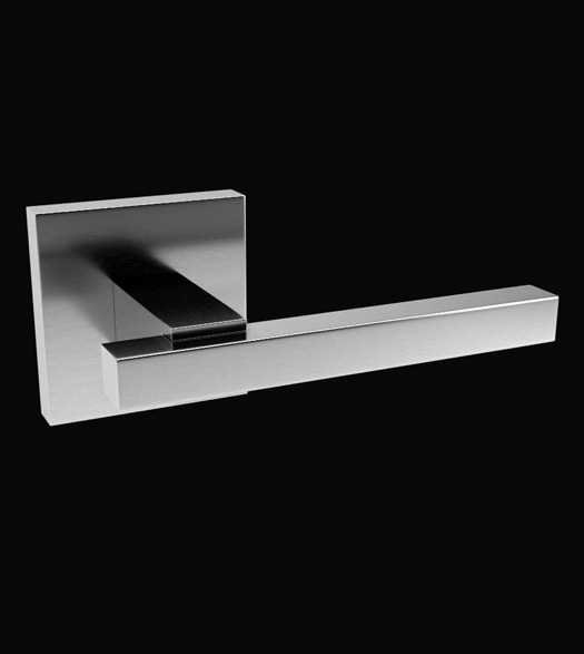 Satin Stainless Steel Modern Square Lever
