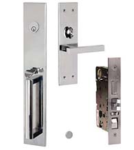 Rectangular Stainless Steel Mortise Lock Entry Handleset, AHI SIG3004