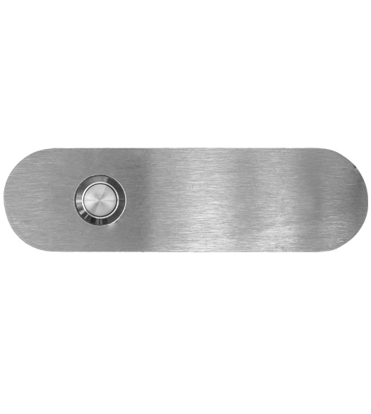 Satin Stainless Steel Oval Doorbell Button