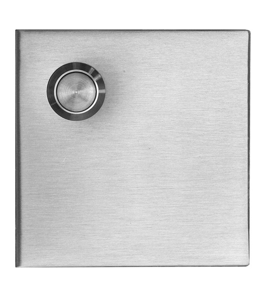 Satin Stainless Steel Square Doorbell Button