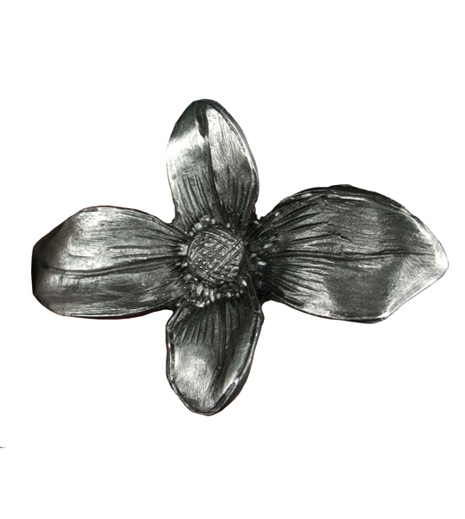 Pewter Dogwood Cabinet Knob
