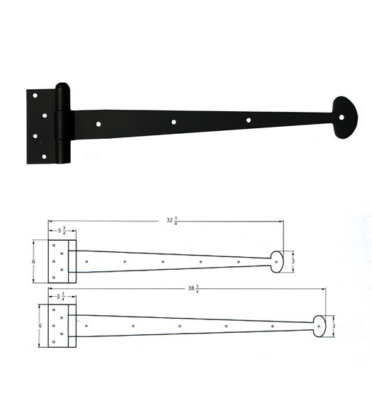 30 Bean Tip Strap Hinge For Heavy Doors