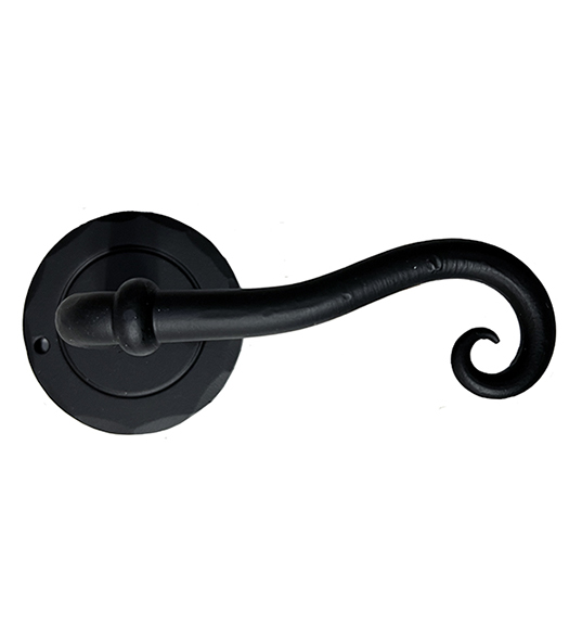 Black Iron Swirl Door Lever