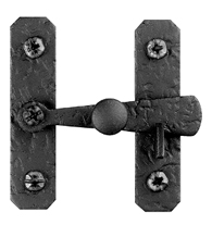 Flush Rough Iron Cabinet Door Latch, Acorn RLDBP