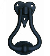 Heart Shaped Rough Iron Door Knocker, Acorn RMXBG