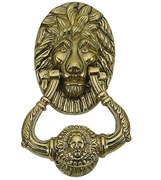 Brass Lion Head Door Knocker