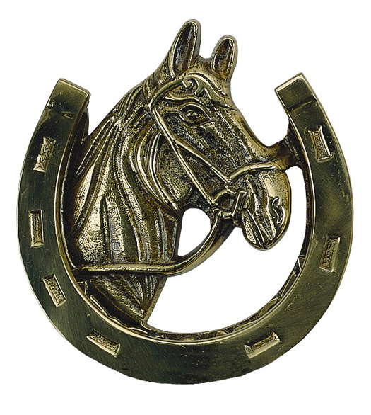 Ranch Horse with Horseshoe Door Knocker