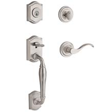 Westcliff Handleset with Round Interior Trim, Baldwin WES-TRR
