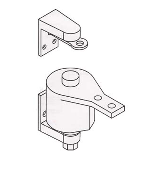 Brass Adjustable Spring Surface Pivot Hinge