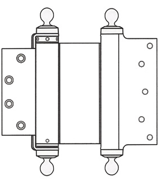 6 x 4-1/2  Template Spring Hinge Balled Tips