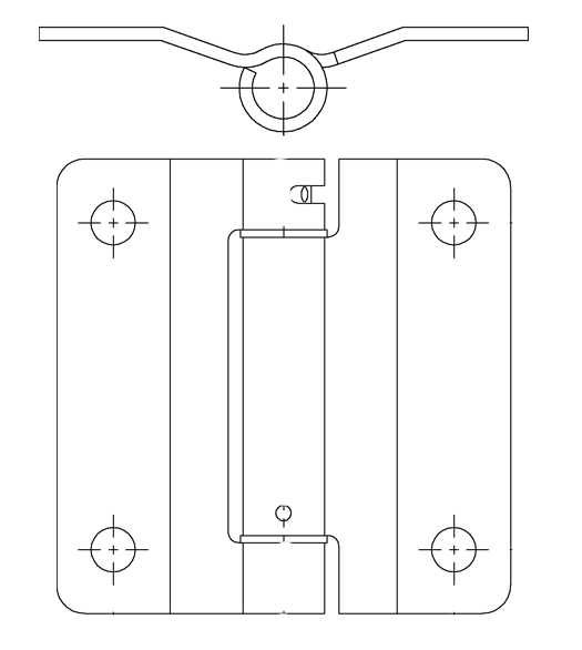 4 Inch Lavatory Door Spring Hinges