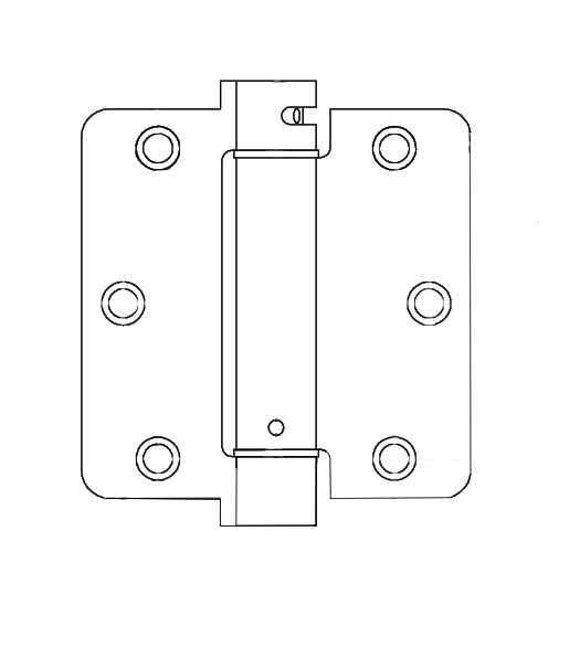 Heavy Duty 3-1/2 x 1/4 Radius Spring Hinge