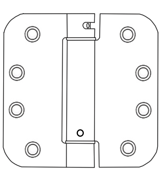 4 x 4 x 5/8 Radius Heavy Duty Spring Hinge