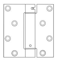 4 x 3-3/4  Peachtree Door Spring Hinge, Pair, Bommer LB4350-400