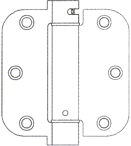 Heavy Duty 3-1/2 x 5/8 Radius Spring Hinge