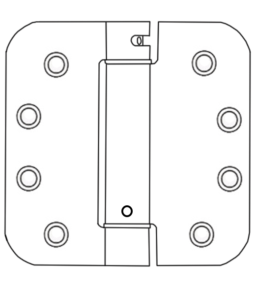 4 x 5/8 Radius Stainless Steel Spring Hinge