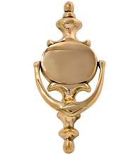 8 Inch Imperial Door Knocker, Brass Accents A03-K4002