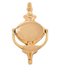 Churchill Solid Brass Knocker, Brass Accents A03-K4020