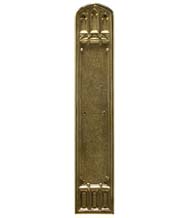 Gothic Church Solid Brass Push Plate, Brass Accents A04-P5840
