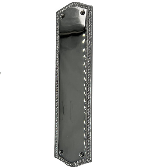 A06-P0250 Rope Style Brass Door Push Plate