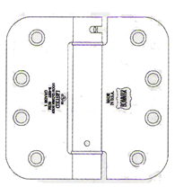 4 x 4 x 5/8 Radius Spring Hinge, Pair, Bommer LB4312-400