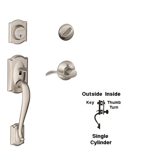 Traditional Camelot Single Cylinder Handleset