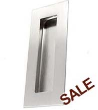 5.31 Inch Rectangular Satin Stainless Steel Flush Pull, Canaropa FP412-135B-630