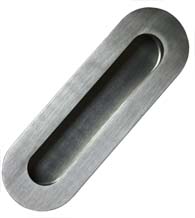 7 Inch Oval Satin Stainless Steel Flush Pull, Canaropa JNF-FP231-180-630