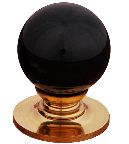 Black Porcelain Cabinet Knob