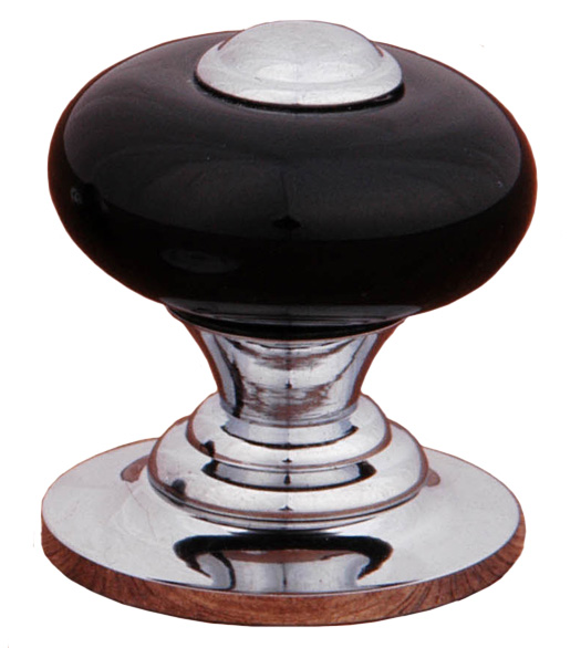 Retro Black Porcelain Cabinet Knob
