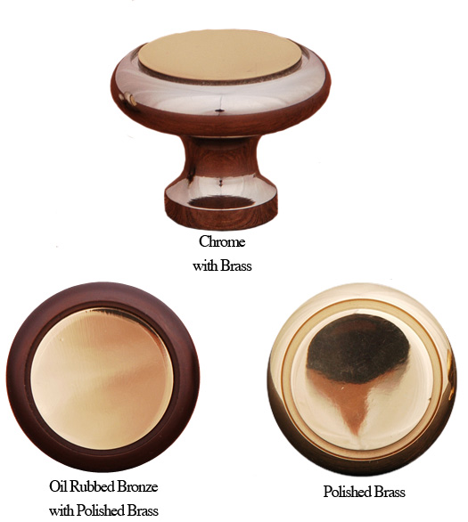 Simple Knob with Polished Brass Insert