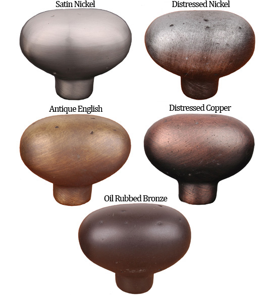 Distressed Heavy Egg Cabinet Knob