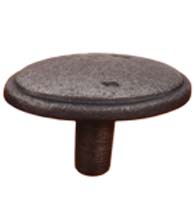 Distressed Oval Cabinet Knob with Ridged Edge, RK International CK-712