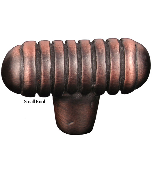 Distressed Ribbed Cabinet Knob