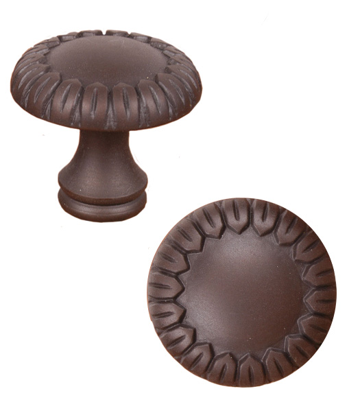 Round Floral Cabinet Knob