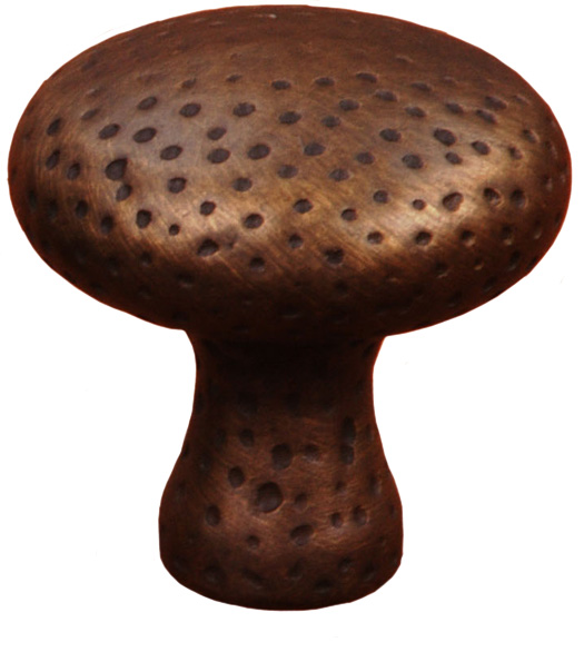 Rustic Round Knob with Decorative Indents