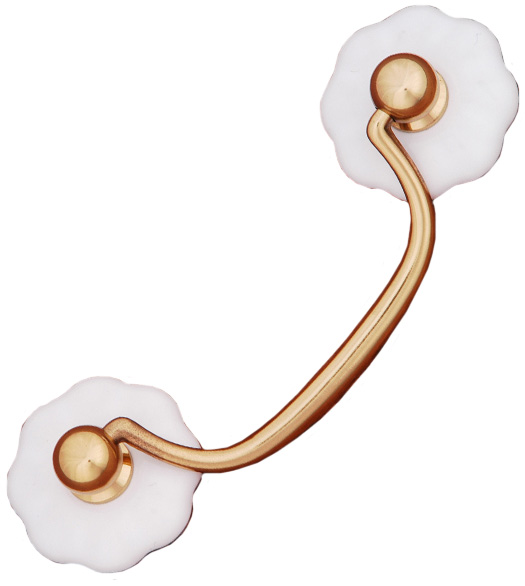 3 Floral Porcelain Cabinet Pull
