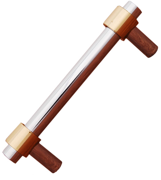Chrome and Brass 3 Inch Cabinet Pull